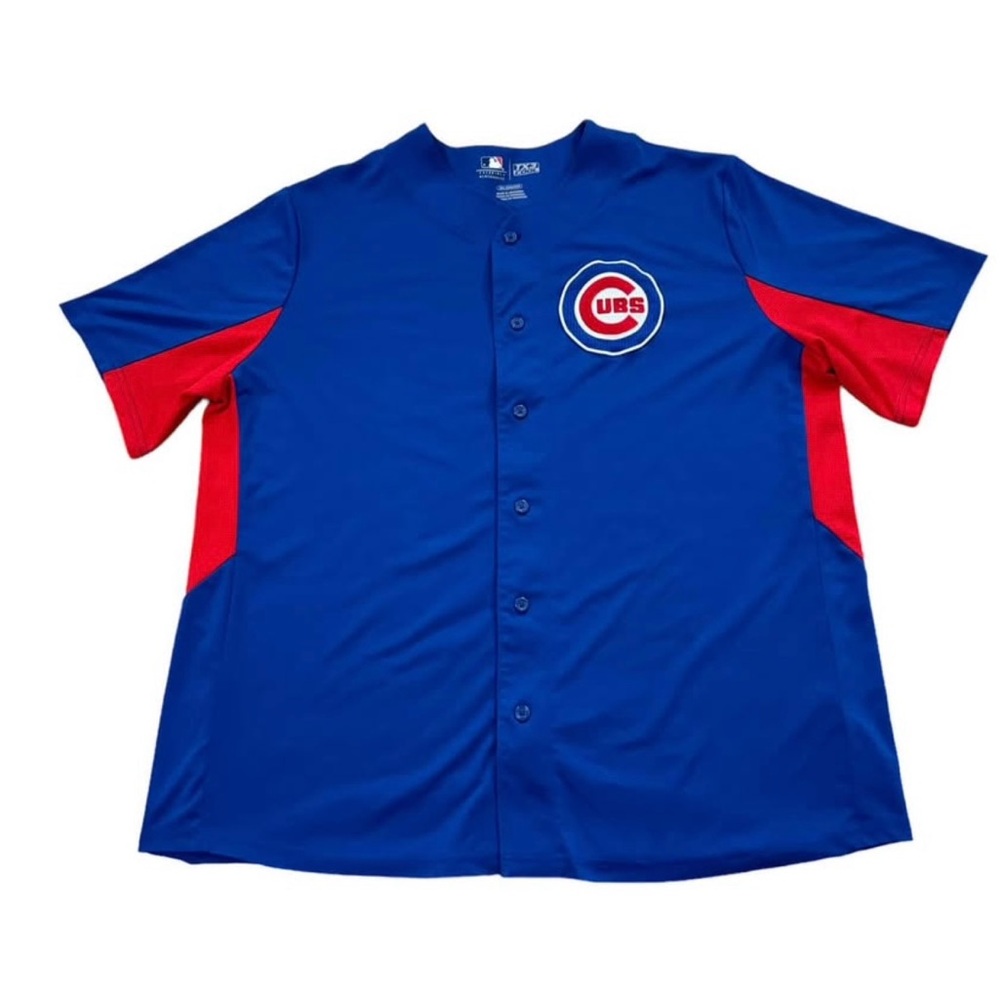 Genuine Merchanise TX3 Cool Chicago Cubs Jersey Mens 2XL Stitched Blue Red